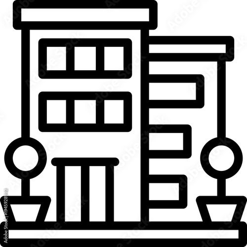 apartment line icon. Clean and minimalist vector icon for websites, mobile apps, presentations, and logos. Fully scalable and customizable for any project.