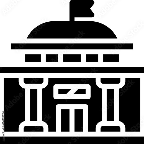 government glyph icon. Strong and solid vector icon for websites, mobile interfaces, presentations, and visual branding. High quality and easy to edit.