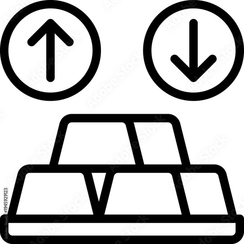 gold line icon. Clean and minimalist vector icon for websites, mobile apps, presentations, and logos. Fully scalable and customizable for any project.