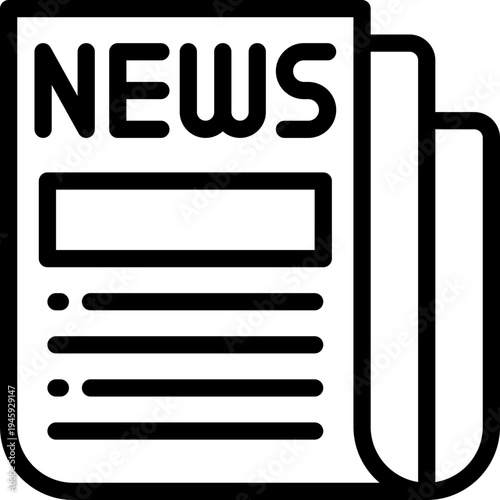 news line icon. Clean and minimalist vector icon for websites, mobile apps, presentations, and logos. Fully scalable and customizable for any project.