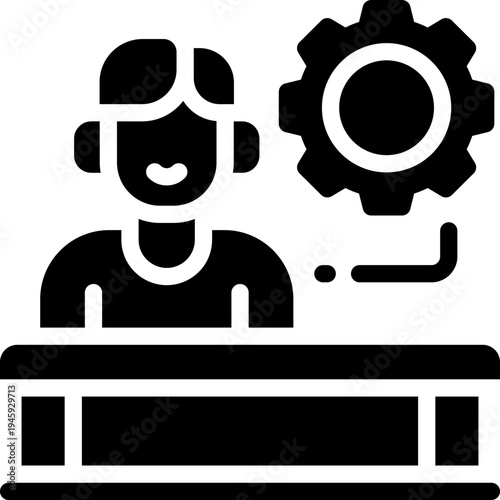 mentoring glyph icon. Strong and solid vector icon for websites, mobile interfaces, presentations, and visual branding. High quality and easy to edit.