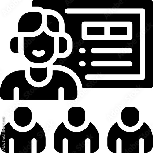 training glyph icon. Strong and solid vector icon for websites, mobile interfaces, presentations, and visual branding. High quality and easy to edit.