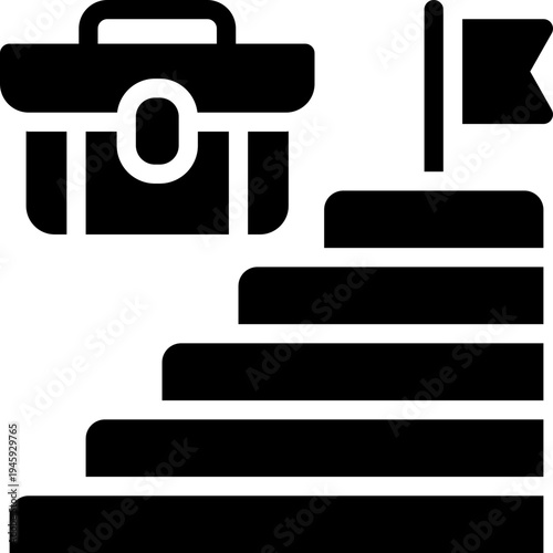 career glyph icon. Strong and solid vector icon for websites, mobile interfaces, presentations, and visual branding. High quality and easy to edit.