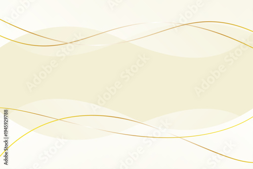 高級感　ゴールド　曲線　抽象背景　デザイン素材