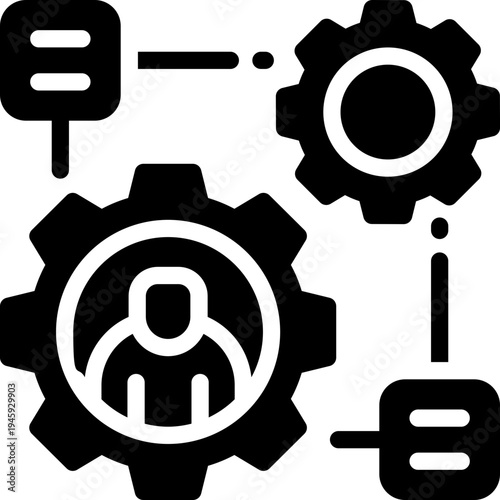 skill development glyph icon. Strong and solid vector icon for websites, mobile interfaces, presentations, and visual branding. High quality and easy to edit.