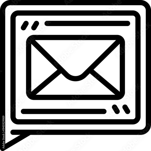 email line icon. Clean and minimalist vector icon for websites, mobile apps, presentations, and logos. Fully scalable and customizable for any project.