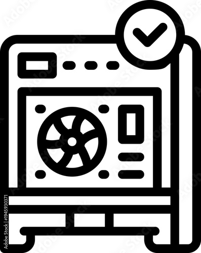 tower pc line icon. Clean and minimalist vector icon for websites, mobile apps, presentations, and logos. Fully scalable and customizable for any project.