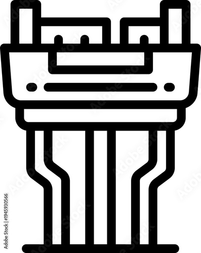 sata line icon. Clean and minimalist vector icon for websites, mobile apps, presentations, and logos. Fully scalable and customizable for any project.