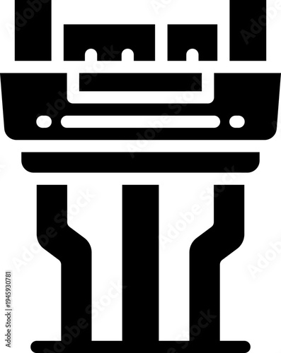 sata glyph icon. Strong and solid vector icon for websites, mobile interfaces, presentations, and visual branding. High quality and easy to edit.