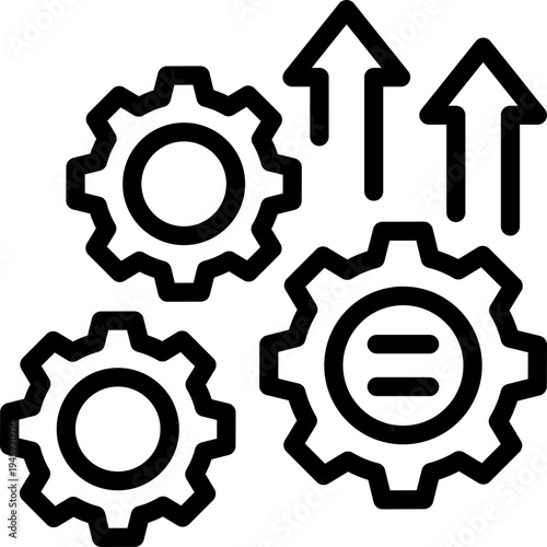 improvement line icon. Clean and minimalist vector icon for websites, mobile apps, presentations, and logos. Fully scalable and customizable for any project.