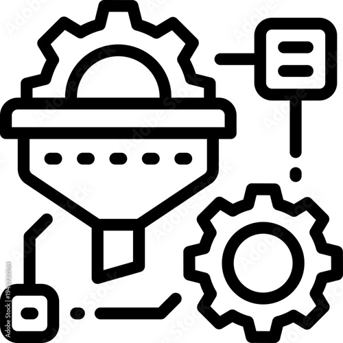 filter line icon. Clean and minimalist vector icon for websites, mobile apps, presentations, and logos. Fully scalable and customizable for any project.