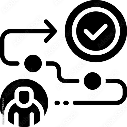 progress glyph icon. Strong and solid vector icon for websites, mobile interfaces, presentations, and visual branding. High quality and easy to edit.