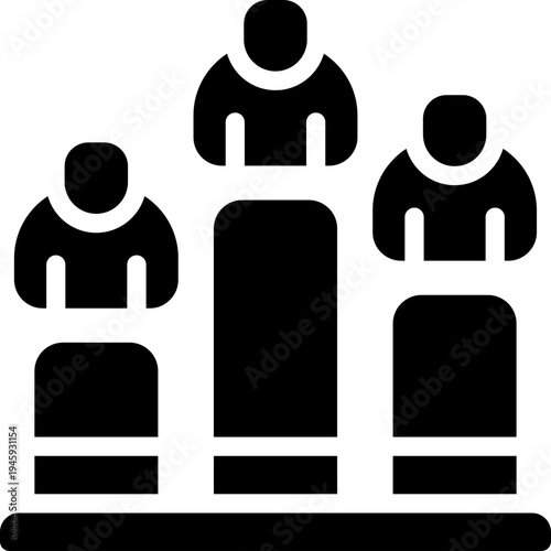 competitor glyph icon. Strong and solid vector icon for websites, mobile interfaces, presentations, and visual branding. High quality and easy to edit.