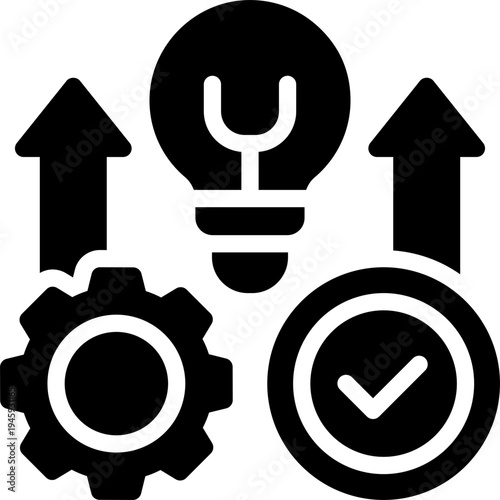 innovation glyph icon. Strong and solid vector icon for websites, mobile interfaces, presentations, and visual branding. High quality and easy to edit.