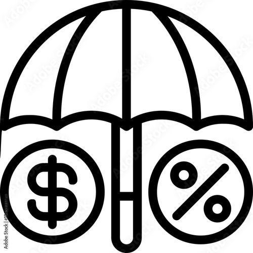 insurance line icon. Clean and minimalist vector icon for websites, mobile apps, presentations, and logos. Fully scalable and customizable for any project.