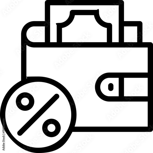 wallet line icon. Clean and minimalist vector icon for websites, mobile apps, presentations, and logos. Fully scalable and customizable for any project.