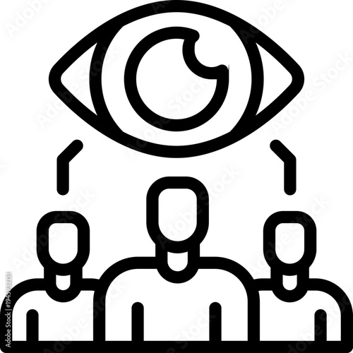 vision line icon. Clean and minimalist vector icon for websites, mobile apps, presentations, and logos. Fully scalable and customizable for any project.