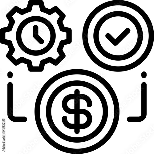 efficiency line icon. Clean and minimalist vector icon for websites, mobile apps, presentations, and logos. Fully scalable and customizable for any project.