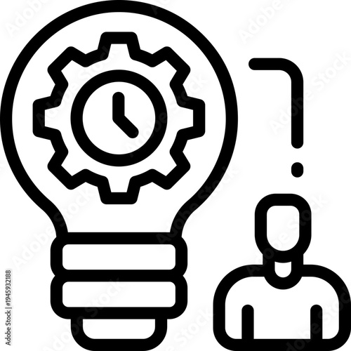 innovation line icon. Clean and minimalist vector icon for websites, mobile apps, presentations, and logos. Fully scalable and customizable for any project.