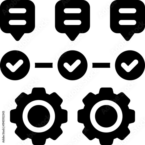 work progress glyph icon. Strong and solid vector icon for websites, mobile interfaces, presentations, and visual branding. High quality and easy to edit.