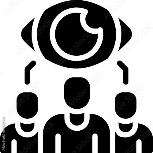 vision glyph icon. Strong and solid vector icon for websites, mobile interfaces, presentations, and visual branding. High quality and easy to edit.