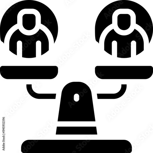 balance glyph icon. Strong and solid vector icon for websites, mobile interfaces, presentations, and visual branding. High quality and easy to edit.