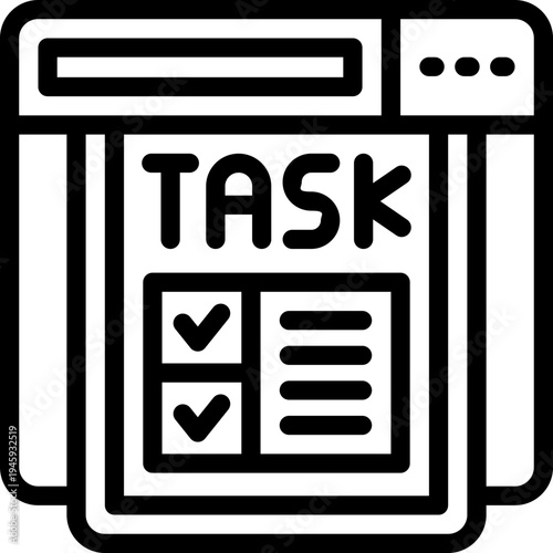 task line icon. Clean and minimalist vector icon for websites, mobile apps, presentations, and logos. Fully scalable and customizable for any project.