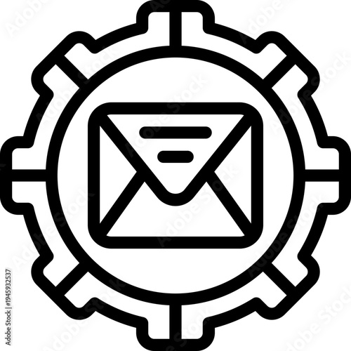 email management line icon. Clean and minimalist vector icon for websites, mobile apps, presentations, and logos. Fully scalable and customizable for any project.