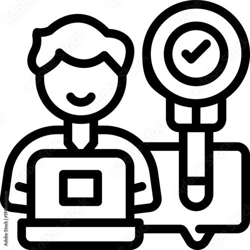 research line icon. Clean and minimalist vector icon for websites, mobile apps, presentations, and logos. Fully scalable and customizable for any project.