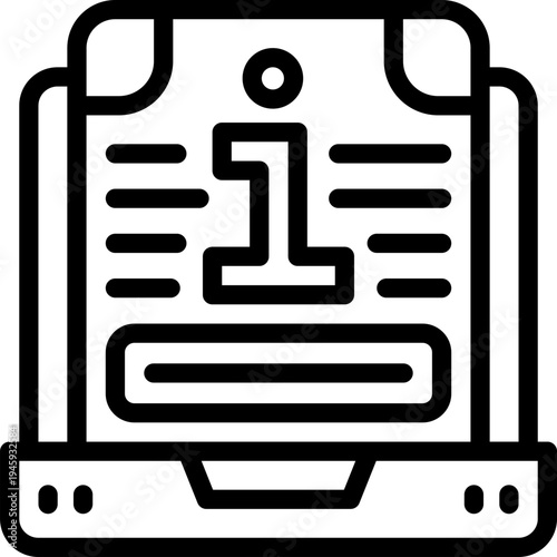 information line icon. Clean and minimalist vector icon for websites, mobile apps, presentations, and logos. Fully scalable and customizable for any project.