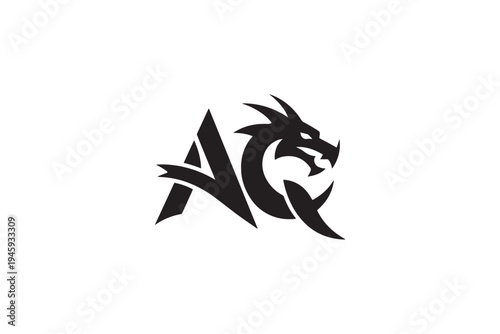 Dynamic ag logo featuring a fierce dragon head integrated with bold typography