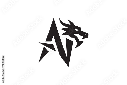 Dynamic ap logo design featuring a fierce dragon head for a modern brand identity