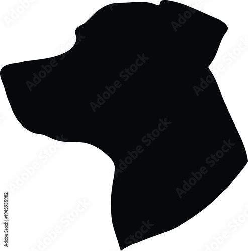 Minimal clean line Rottweiler silhouette icon
