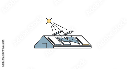 Solar panel on a roof top.