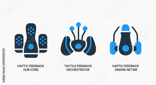 Haptic feedback technology and tactile interface icons for virtual reality sensory systems engine networks and advanced touch response devices
