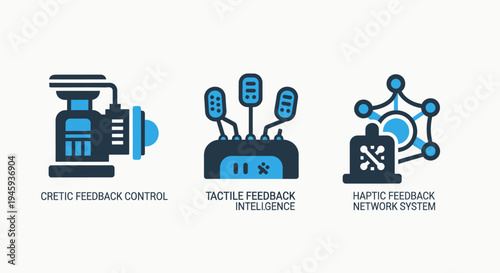 Tactile and haptic feedback icons: control, intelligence, and network system
