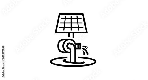 Solar powered water pump system.