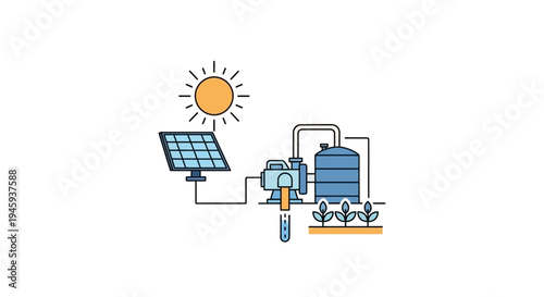 Solar Powered Water Purification System Machine.