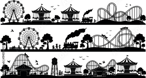 Santa Claus sitting at desk using laptop computer with coffee mug Christmas holiday remote work freelance character vector line illustration