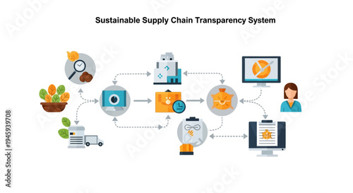 Sustainable Supply Chain Transparency System Diagram.