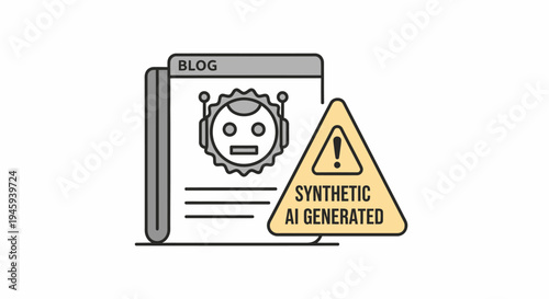 Synthetic AI Generated Warning Sign.