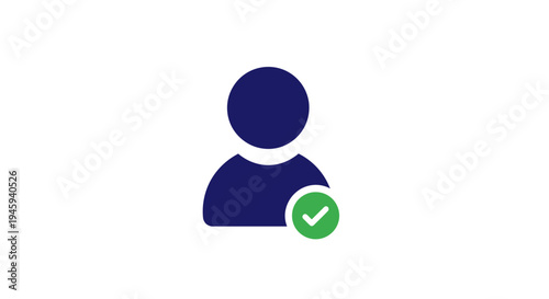 Verified User Profile Icon with Checkmark.