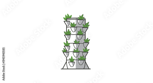 Vertical Garden with Small Plants.