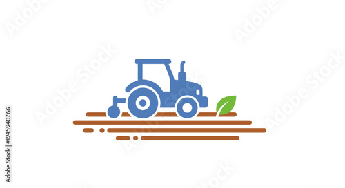 Tractor Agriculture Farm Equipment Vehicle.
