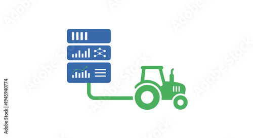 Tractor connected to data servers technology.