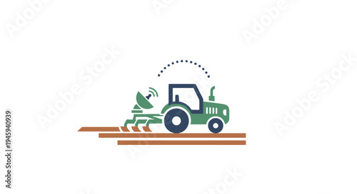 Tractor with a green color scheme.