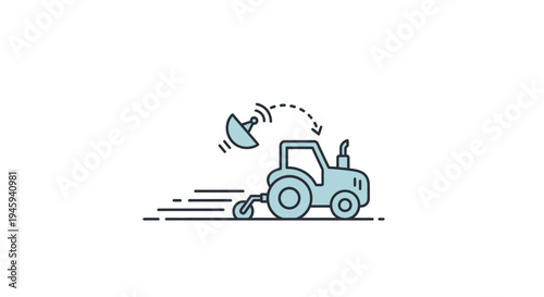 Tractor with a megaphone on it.