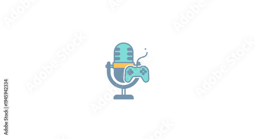 Vintage Microphone with Pop Filter Closeup.