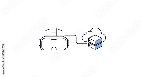 Virtual Reality Headset and Cloud Server.