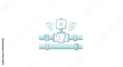 Water Meter Device For Measuring Flow.